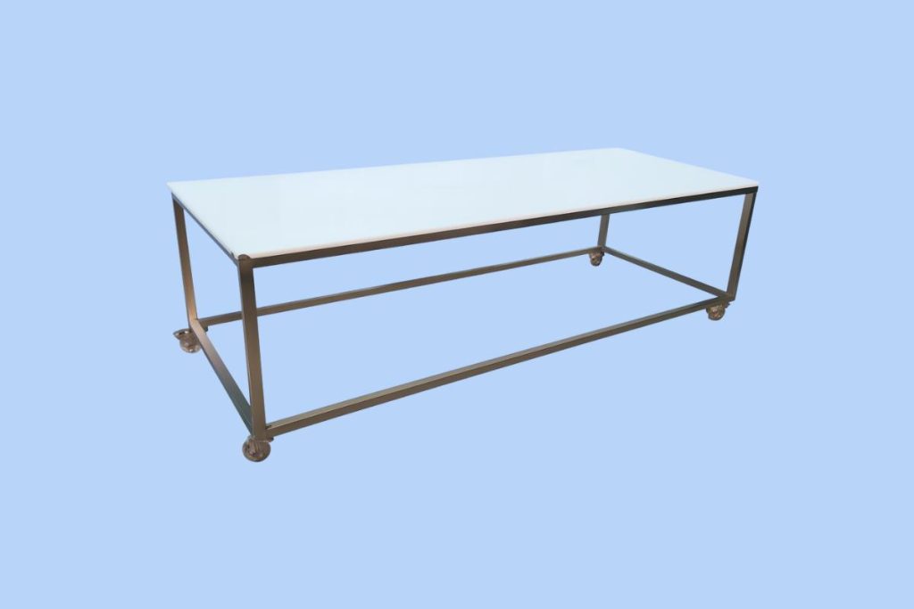 table de découpe en inox sur roues